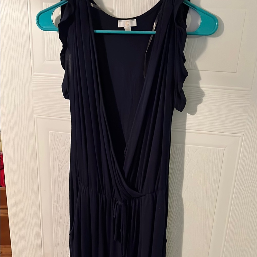 C Brand Midnight Blue V-Neck Jumpsuit